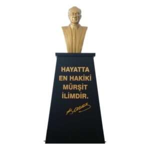Atatürk Büstü (70cm Fiber)+ Kaide (120cm) Lise Modeli