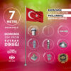 7 Metre İnox 304 Kalite Paslanmaz Krom Çelik Ekonomik Bayrak Direği