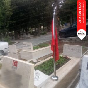 Şehit Bayrak Direği Ayyıldız Dahil (115 cm Boy)